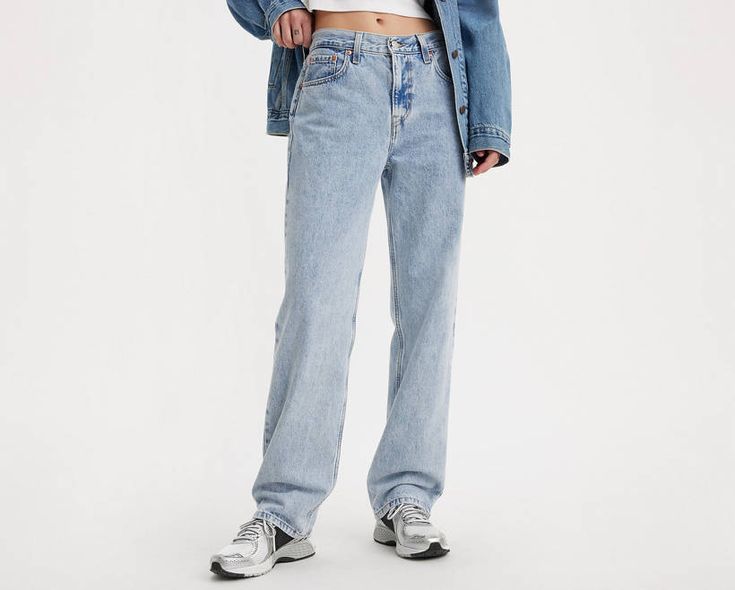 A vintage fit made for modern times. Our Low Pro jeans have the same mid rise and classic straight leg silhouette from your favorite '90s denim for a perfect lived-in look. We're bringing vintage style to a whole new generation Relaxed, straight-leg jeans inspired by the '90s era Made with a slouchy silhouette for a cool, nonchalant attitude Levi's Straight Leg Rigid Denim Jeans, Levi's Rigid Denim Straight Leg Jeans, Straight Fit Jeans For Streetwear, Levi's Straight Hem Rigid Denim Jeans, Trendy Levi's Jeans With Pockets, Relaxed Fit Flare Jeans For Streetwear, Levi's Relaxed Fit Jeans For Streetwear, Levi's Straight Bottoms For Streetwear, Trendy Levi's Straight Bottoms