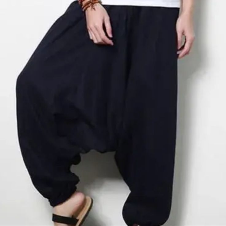 New With Tags Size: Medium Black High-Waist Stretchy Baggy Parachute Pants / Harem Trousers Palazzo Pants "Aladdin" Pants "Mchammer" Pants Drop-Crotch Trouser "Pantsgenie" "Genie Pants” “Elephant Pants” “Parachute Pants” “Sarouel Pants” “Thai Pants” “Pantaloons” “Bloomers” Baggy Hippie Gypsy Boho High Yoga Beach Dance Leggings Nwt Purchased These, New With Tags, During A Posh Show From Faithwarrior.. ( I Just Don't Need Them For What I Thought I May.) The First Photo Is A Stock Photo Just To Sho Baggy Parachute Pants, Sarouel Pants, Beach Dance, Thai Pants, Genie Pants, Black Palazzo Pants, Yoga Beach, Dance Leggings, Elephant Pants