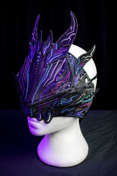 Commissions | Phantomasy Full Face Mask Design, Insect Fashion, Blind Mask, Space Mask, Embroidered Mask, Dragon Mask, Victorian Aesthetic, Classy Outfits Men, Masquerade Masks