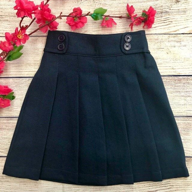 100% Polyester Button closure Easy for kids to pull on and off Elastic Waist for a Perfect Fit with Shorts Underneath Skirt With Shorts Underneath, School Uniform Skort For Fall, Fitted Winter School Bottoms, Casual Winter Skort For School, Winter School Fitted Skort, Winter Casual School Skort, Black Winter Skort For School, Winter School Black Skort, Pleated Winter Skort For School