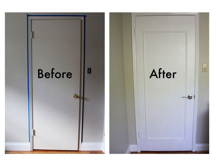 before and after pictures of an interior door