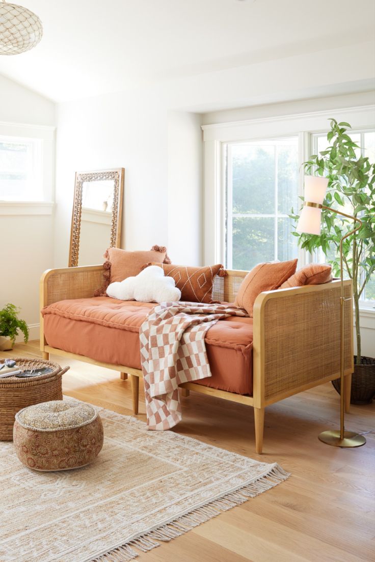 the living room is clean and ready to be used as a place for people to relax