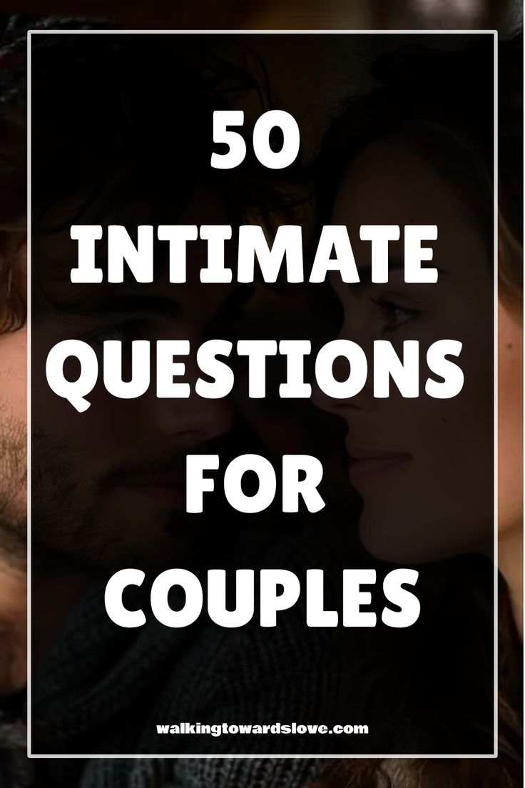 the words 50 intimate questions for couples are in front of an image of a man and woman