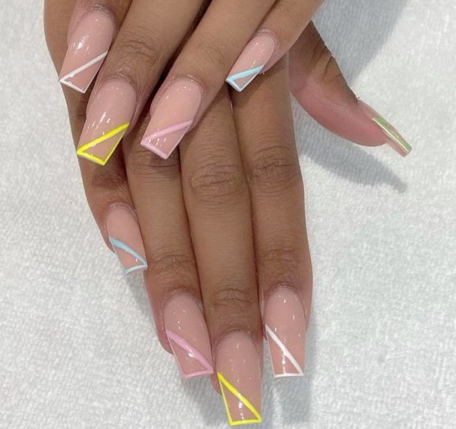 Nagellack Trends, Acrylic Press On Nails, Work Nails, Classy Acrylic Nails, Short Square Acrylic Nails, Long Acrylic, Spring Nail Art, Acrylic Nails Coffin Short, Short Acrylic Nails Designs