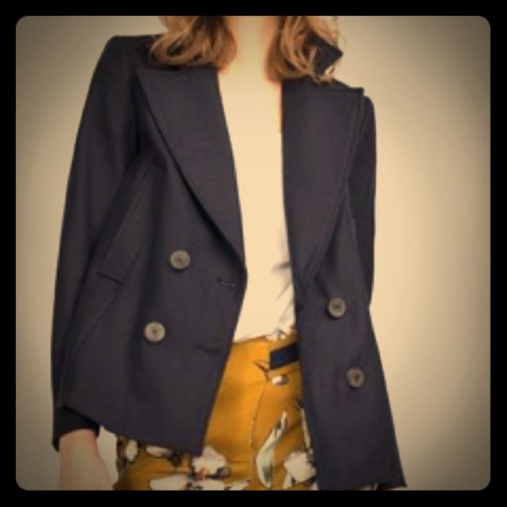 Nwt Zara Navy Short Peacoat Medium. This Has Vented Sides, Back Tabs , And Front Slat Pockets As Shown In Pics, It’s Heavy But Not Super Heavy. Very Versatile And Classic. Long Sleeve Fall Peacoat For Work, Chic Navy Pea Coat For Fall, Chic Winter Peacoat For Workwear, Chic Winter Workwear Peacoat, Tailored Long Sleeve Peacoat For Work, Chic Peacoat With Lapel Collar And Buttons, Double-breasted Peacoat For Office In Fall, Chic Navy Outerwear For Fall, Notch Lapel Peacoat For Office