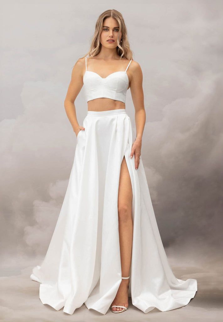 Teffa Skirt Wedding Dress Aesthetic, Prom Skirt, Catherine Deane, Wedding Dress Outfit, Statement Skirt, Knife Pleat, Bridal Skirts, Wedding Skirt, Bridal Separates