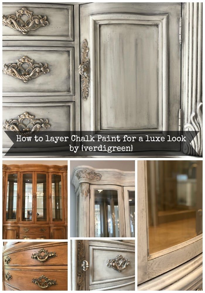 how to layer chalk paint for a furniture look