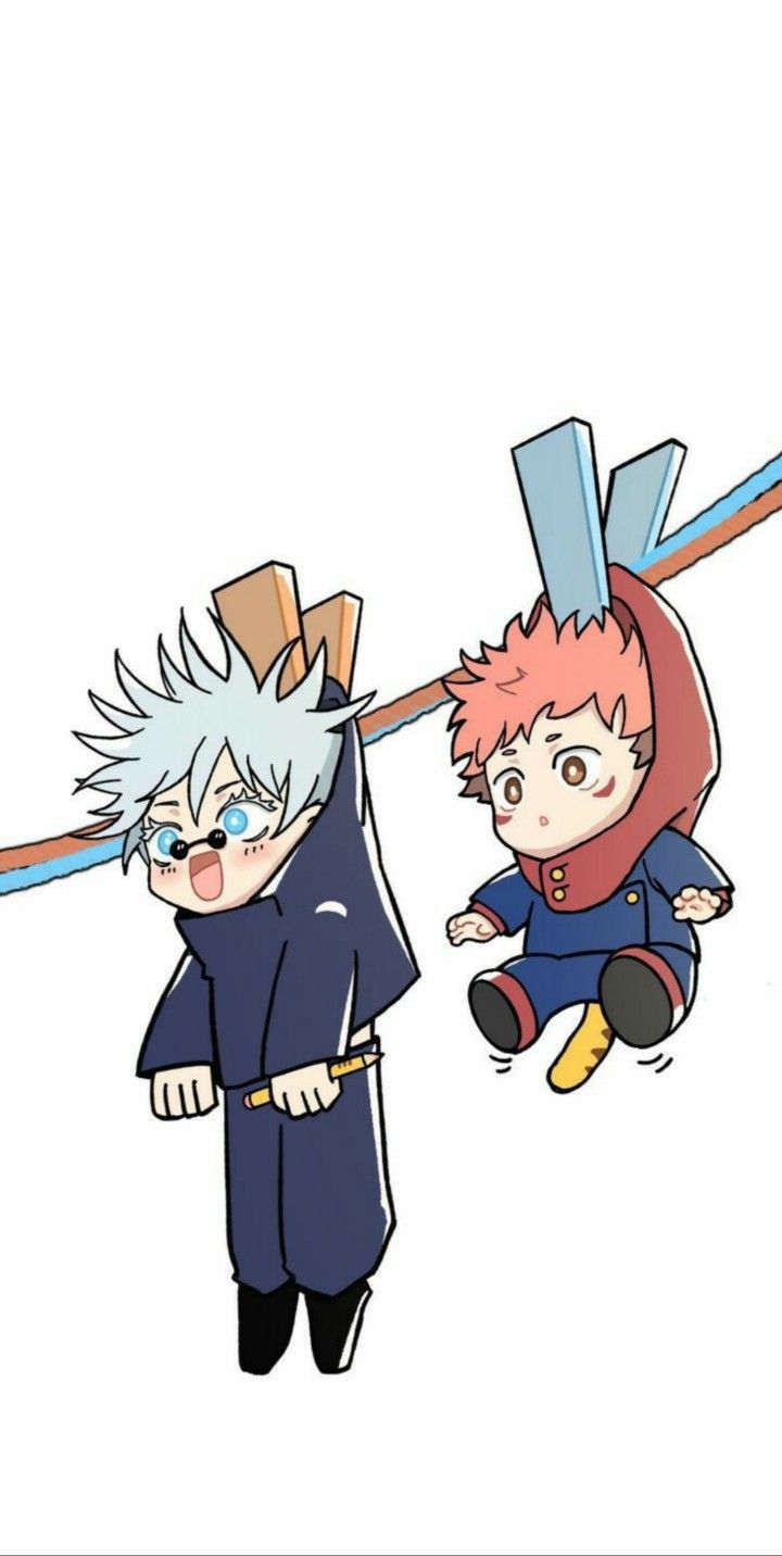 two anime characters are flying through the air