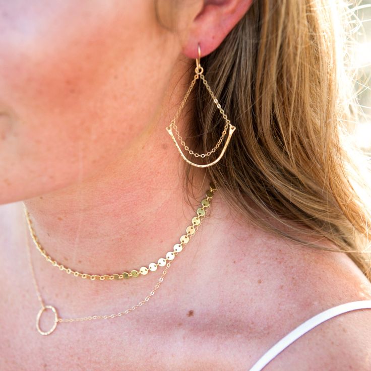 Dainty hammered teardrop dangle earrings in sterling silver or 14k gold filled by Blossom and Shine Diamond Moon Necklace, Dainty Jewelry Necklace, Baguette Diamond Necklace, Double Horn Necklace, Lucky Charm Necklace, Heart Necklace Diamond, Horn Necklace, Elephant Necklace, 14k Gold Necklace