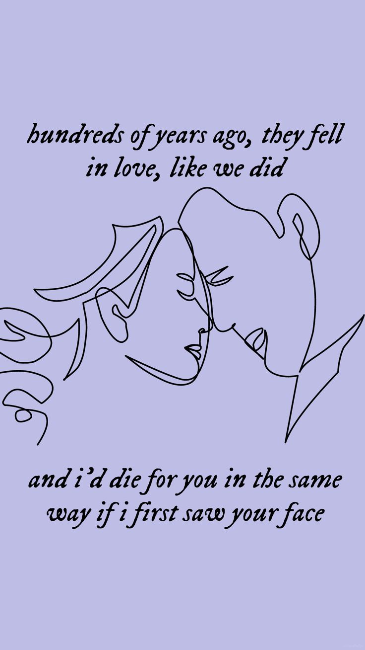 a drawing of two people kissing each other with the caption, and if first saw your face