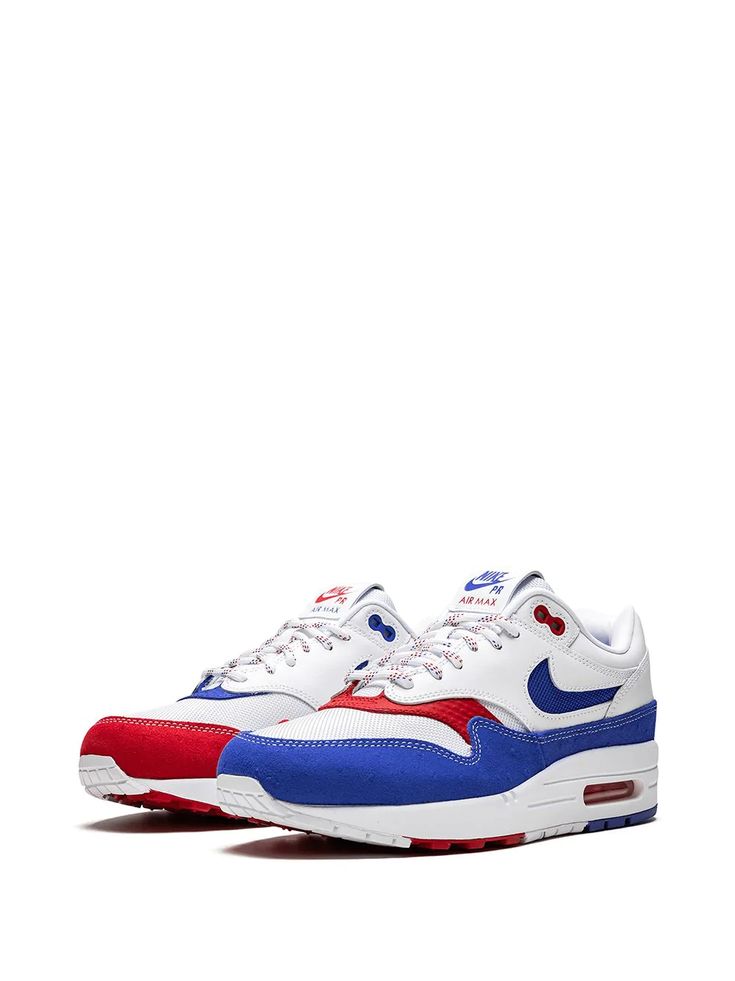 Shop white & white Nike Air Max 1 Premium sneakers with Express Delivery - Farfetch Blue Air Max, Nike Air Max White, Sneaker Posters, White Nike Air, Dad Shoes, Walker Shoes, Nike Air Max 1, Fitted Suit, White Nike