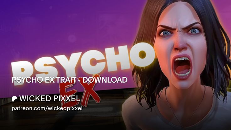 an animated woman with her mouth open and the words psychic ex on it's side