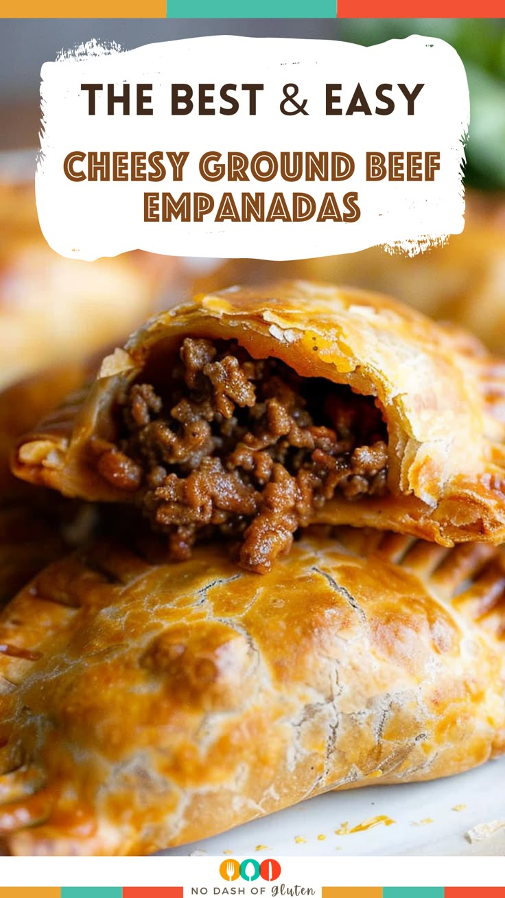 Homemade Cheesy Beef Empanadas Gluten Free Beef Empanadas, Spicy Beef Empanadas Recipe, Hamburger Empanadas, Beef Empanada Filling Recipe, Meat Empanadas Recipe, Ground Beef Empanadas Recipe, Cheesy Beef Empanadas, Beef And Cheese Empanadas, Meat Empanadas