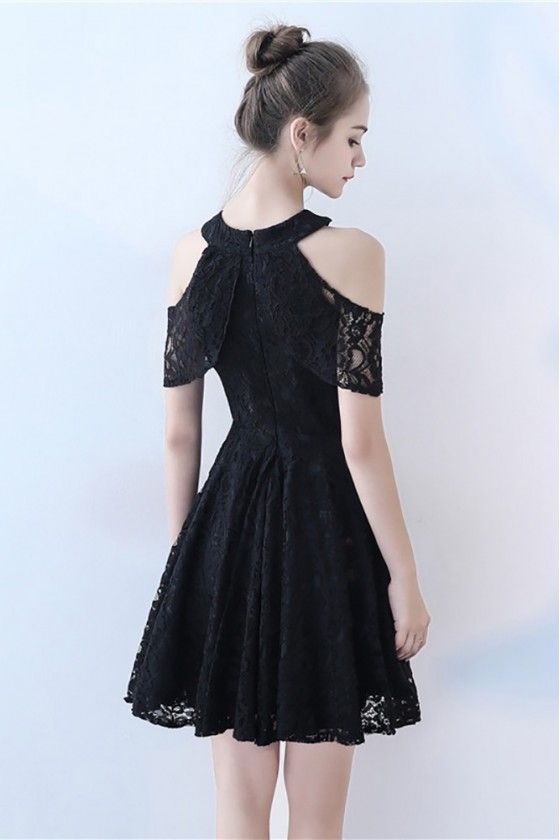 Little Black lace Short Homecoming Dress Aline - $69.3 #BLS86062 - SheProm.com A-line Lace Dress With Lace Trim For Prom, A-line Lace Mini Dress With Patchwork, A-line Mini Dress With Lace Patchwork, Lace Knee-length Prom Mini Dress, A-line Lace Prom Dress, Lace Knee-length Mini Dress For Prom, Knee-length Lace Mini Dress For Prom, Prom Dresses With Contrast Lace, Lace Prom Dress With Contrast Lace Details