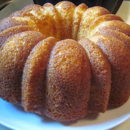 a bundt cake sitting on top of a white plate