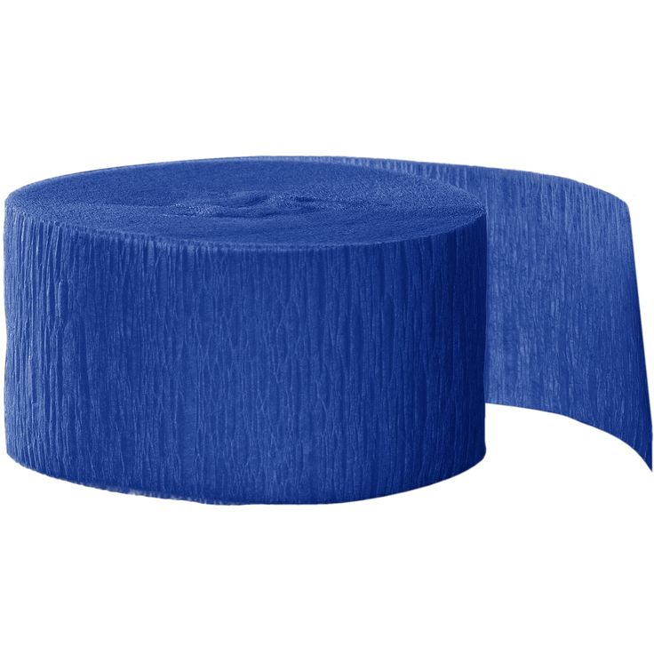 a roll of blue duct tape on a white background