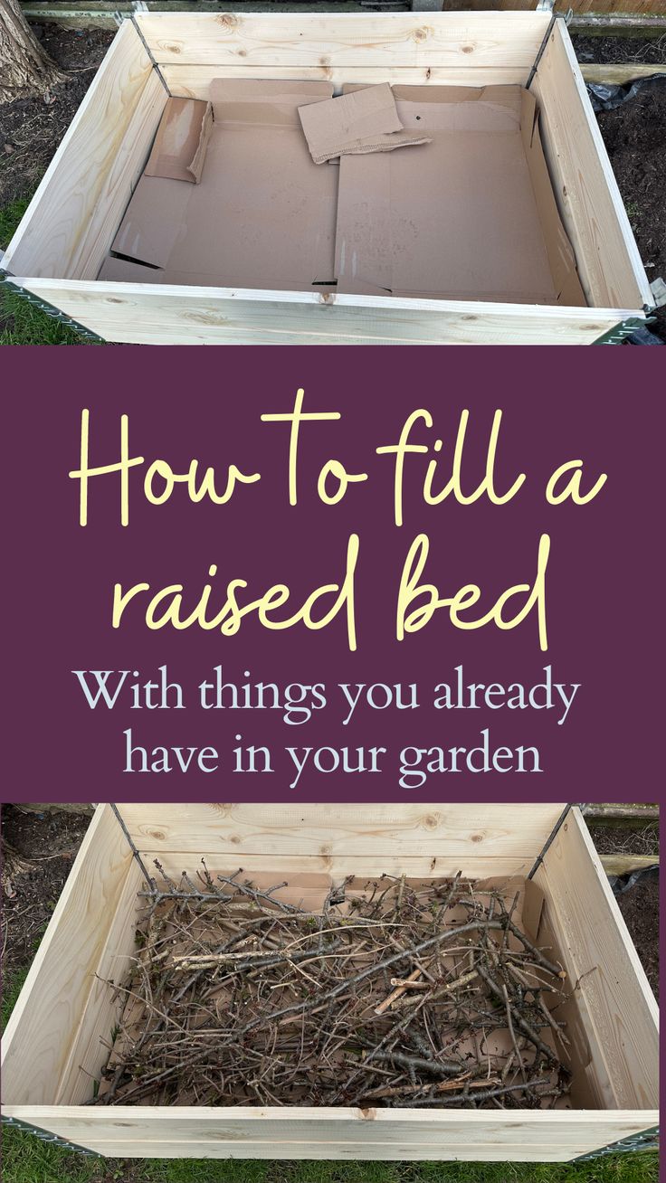 how to fill a raised bed with things you already have in your garden