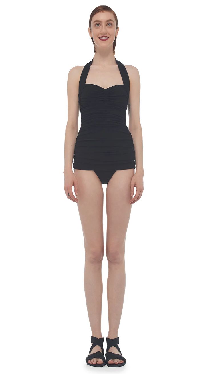 BILL MIO – Norma Kamali Norma Kamali, Sweetheart Neckline, Bathing Suits, One Piece, Black