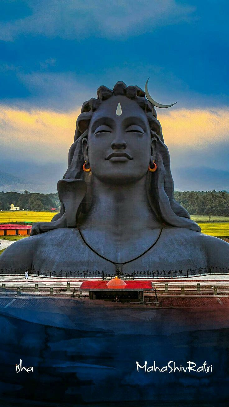 there is a large buddha statue in the middle of a field