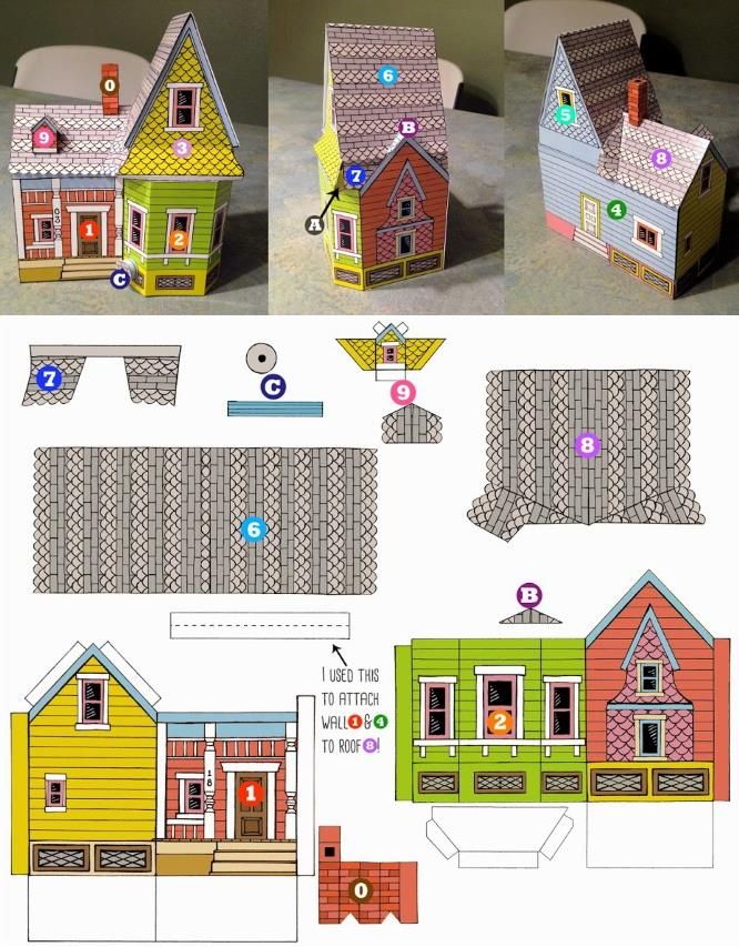 the instructions for how to make a paper doll house