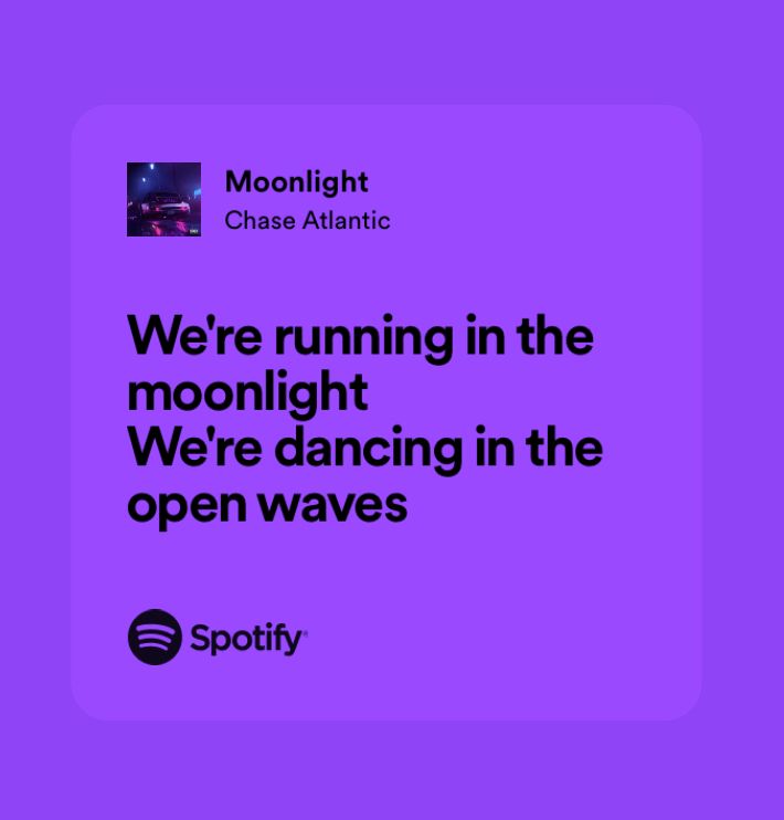 we're running in the moonlight we're dancing in the open waves