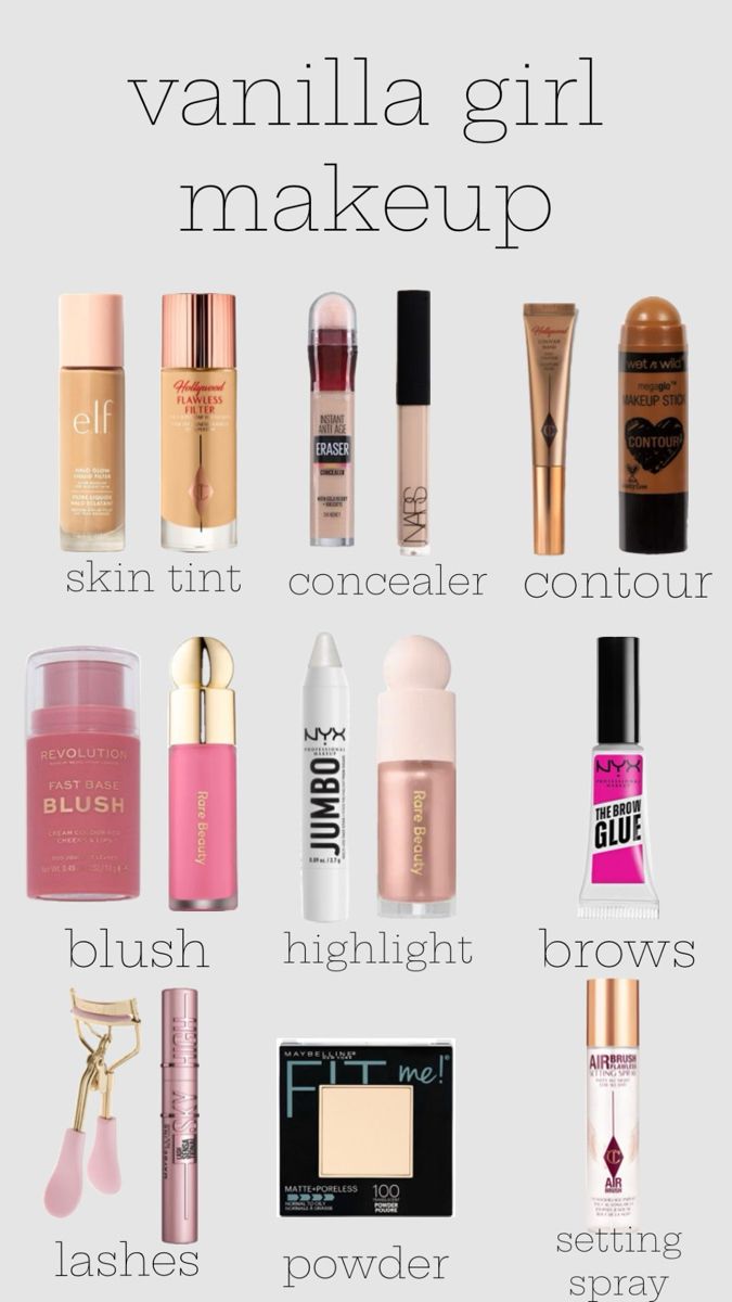 Vanilla Girl Makeup, Preppy Makeup, Maquillage On Fleek, Makeup Order, Simple Makeup Tips, Flot Makeup, Makeup Help, Face Makeup Tips, Types Of Makeup