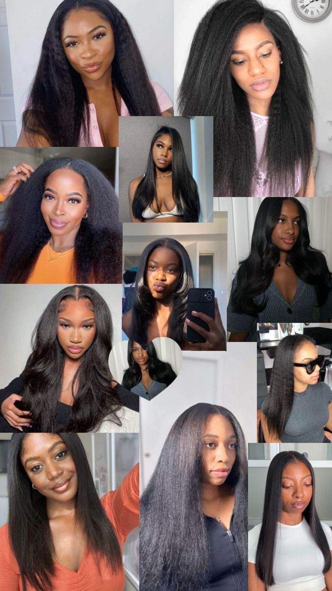 Weave With Leave Out, Curly Sew In Weave, Natural Hair Silk Press, Straight Sew In, Hairstyle Natural Hair, Weave Ideas, Curly Sew In, Black Hairstyle, Straight Weave