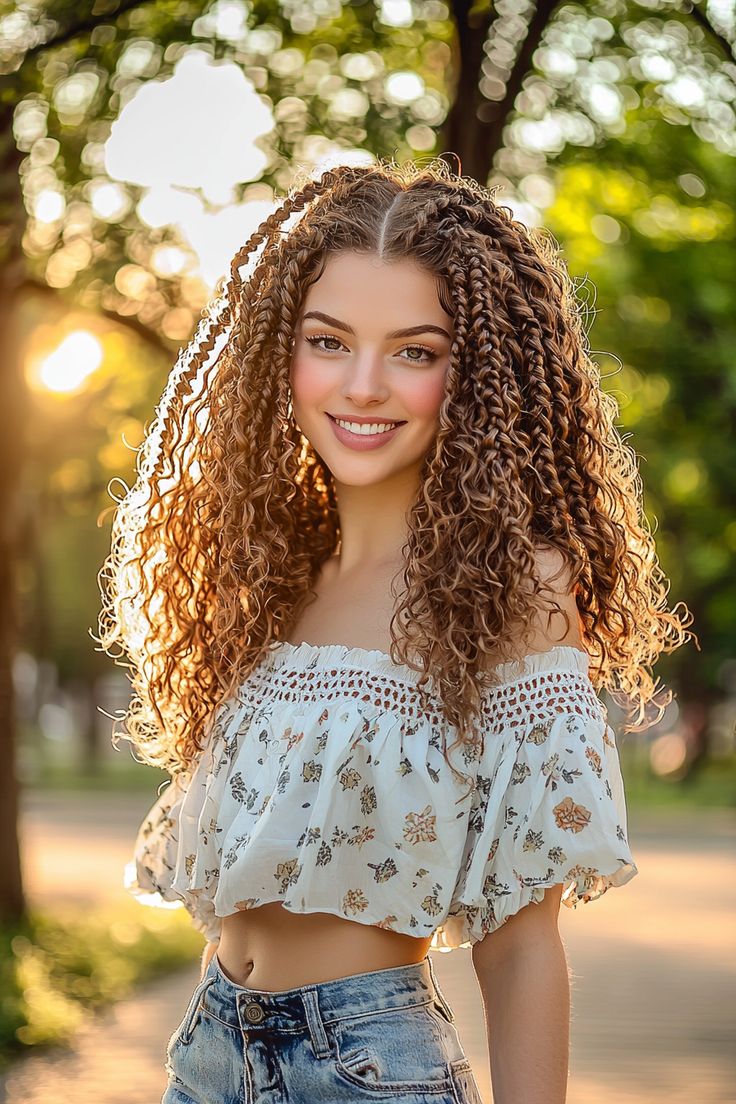 Elevate your style with this beautiful combination of curly hairstyles and braids. This look pairs luscious, cascading curls with intricate side braids, creating a stunning focal point that effortlessly enhances your natural texture. Perfect for both casual outings and formal events, this hairstyle exudes elegance while showcasing your unique curls. Embrace versatility and turn heads wherever you go! Curly Hairstyles With Braids, Cascading Curls, Life Reference, Hairstyles With Braids, Side Braids, Big Smiles, Artist Quotes, Side Braid, Hair Stylist Life