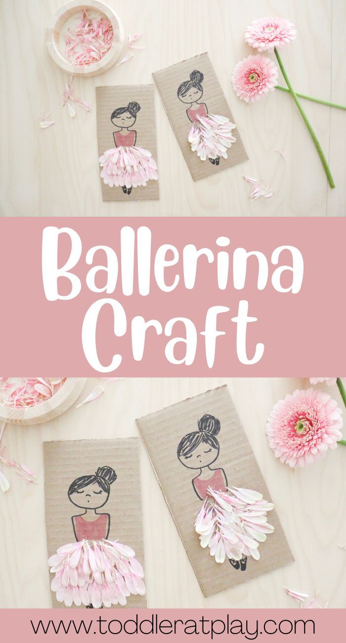 some pink flowers and paper crafts on a table with the words, ballerina craft