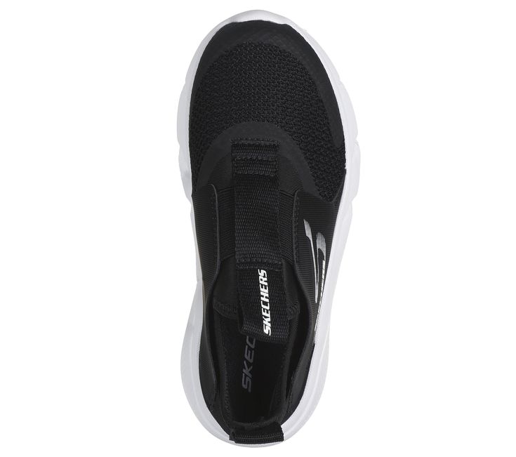 Move with an extra step of comfort wearing Skechers Skech Faster - Reczo. This sporty design features a mesh and synthetic upper with an elasticized quarter brace and a lightweight cushioned midsole. | Skechers Boy's Skech Fast - Reczo Sneaker | Medium Width | Lightweight design with elasticized quarter brace | Cushioned comfort insole | Mesh and synthetic upper | Shock-absorbing midsole | Flexible traction outsole | Machine washable | Skechers Functional Mesh Slip-on Running Shoes, Functional Synthetic Slip-on Sneakers For Running, Functional Synthetic Slip-on Running Sneakers, Comfortable Sports Walking Shoes In Mesh, Comfortable Mesh Walking Shoes For Sports, Comfortable Black Walking Shoes With Gel Cushioning, Black Synthetic Walking Shoes With Ventilation, Black Slip-on Sneakers With Arch Support For Running, Slip-on Mesh Walking Shoes For Light Sports