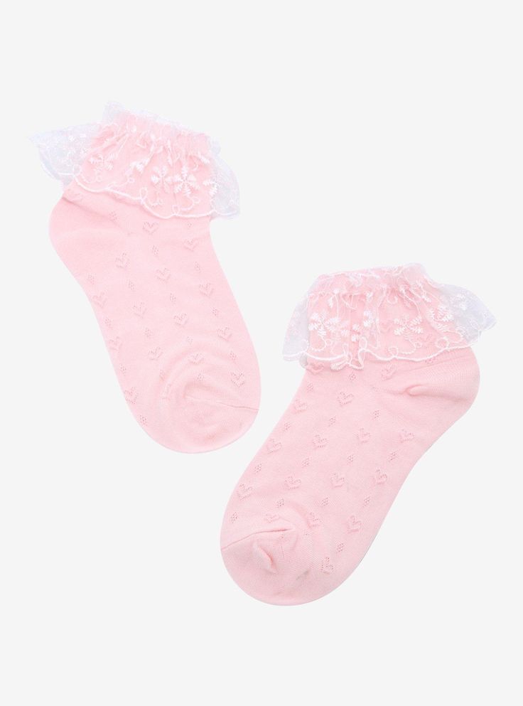 Socks Ruffle, Right Arrow Icon, Ruffled Socks, Pink Ruffle, Girls Socks, Socks And Tights, Lace Ruffle, Pink Lace, Ankle Socks