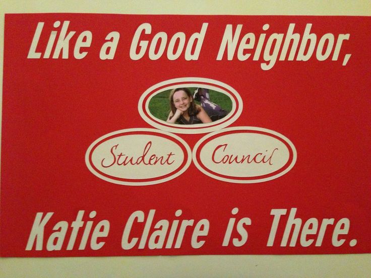 a red sign that says like a good neighbor, kate claire is there on it