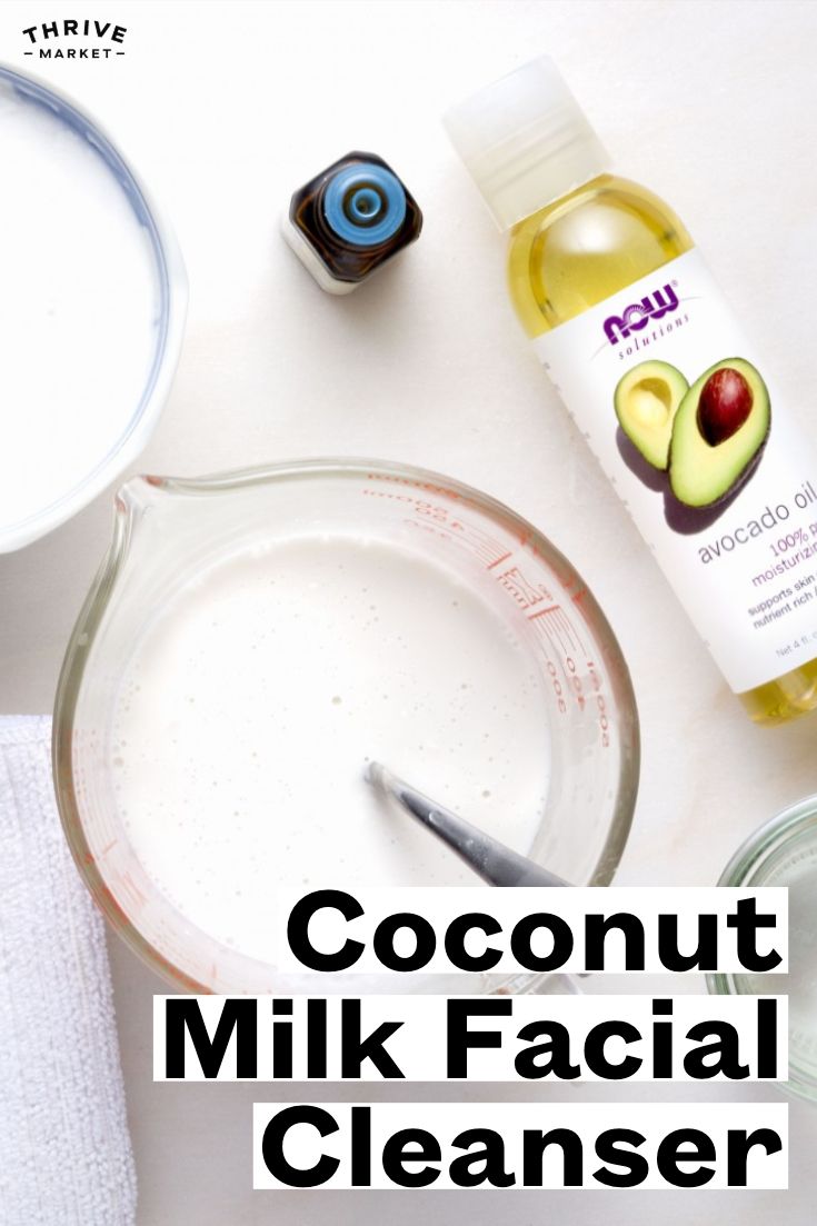 Diy Coconut Milk, Milk Face Wash, Diy Facial Cleanser, Homemade Facial Cleanser, Natural Facial Cleanser, Diy Coconut, Cleanser For Sensitive Skin, Diy Cream, Milk Cleanser