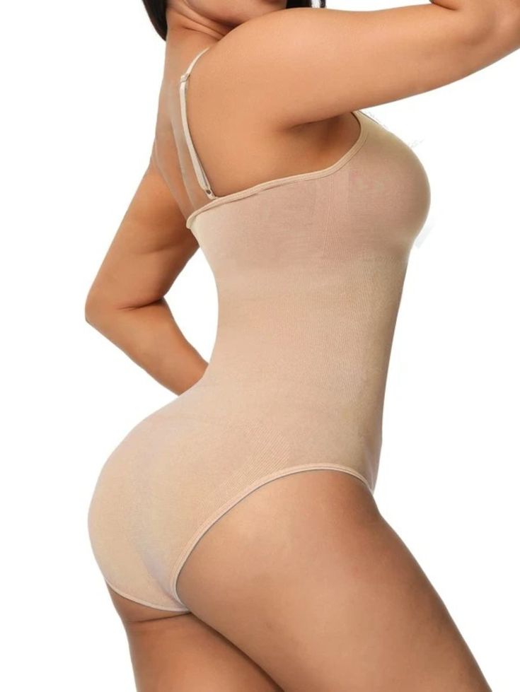 Discover a new level of comfort with our Plain Shapewear Casual Bodysuit. Embrace a sleek look with its light support level, while the high-stretch knitted fabric offers freedom in movement. Unveil confidence effortlessly in this casual, plain-patterned briefs bodysuit. Elevate your everyday wear with a touch of understated elegance. Features: Style: Casual Pattern Type: Plain Type: Briefs Support Level: Light Fabric: High Stretch Material: Knitted Fabric Size Chart(in): Size Bust Hip Size Lengt Stretch Bodysuit With Lined Body For Loungewear, High Stretch Bodysuit With Lined Body For Loungewear, High Stretch Lined Bodysuit For Loungewear, Summer Shaping Beige Bodysuit, Summer Beige Shaping Bodysuit, Beige Shaping Bodysuit For Summer, Summer Shaping Bodysuit In Beige, Solid Color Shaping Leotard With Seamless Construction, High Stretch Smoothing Bodysuit For Loungewear