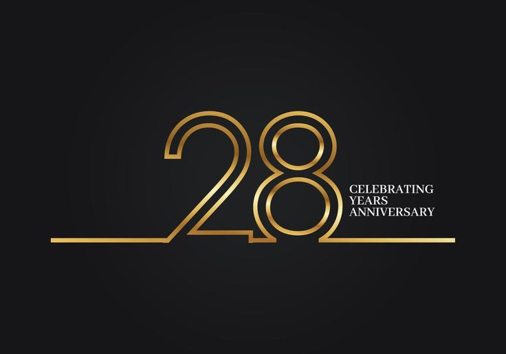 the logo for celebrating twenty years anniversary with gold numbers and lines on a black background