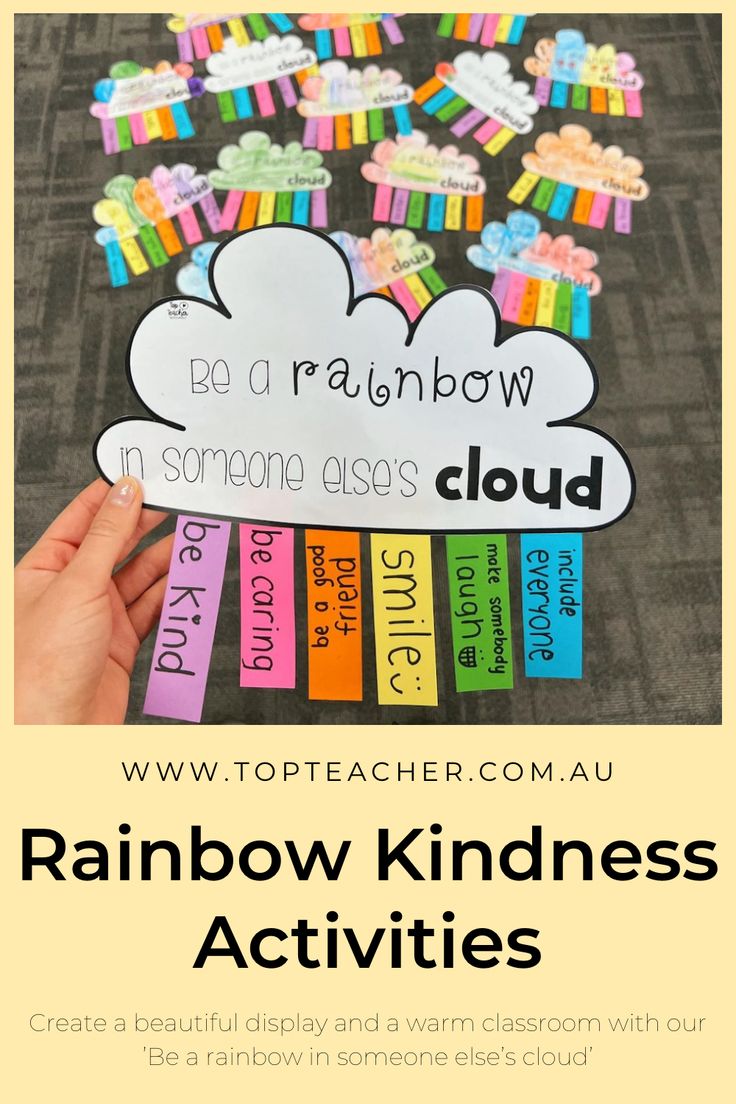 rainbow kindness activities for kids to help them learn how to use the rainbow in their classroom