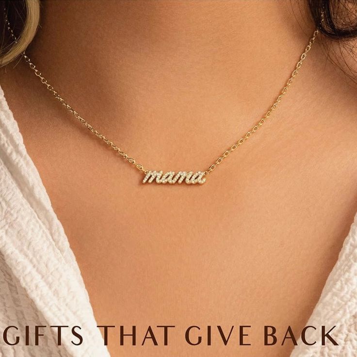 Make Mother’s Day unforgettable with our exquisite selection of luxury jewelry gifts that whisper ‘I cherish you’ in every glimmer. Presenting the Dainty ‘Momma’ Necklace—a masterpiece crafted in radiant 14k vermeil gold and adorned with the brilliance of cubic zirconia crystals. This necklace isn’t just a gift; it’s a statement of love, tailored to celebrate the irreplaceable woman in your life. Elegantly designed, the necklace features a 16-inch chain with a versatile 4-inch extension, allowing for a custom fit that’s just right. Each letter of ‘momma’ is meticulously encrusted with flawless cubic zirconia, capturing light and attention with every turn. Whether resting gracefully on the clavicle or draped below, this necklace adds a touch of allure to any neckline. At FaceTreasures Bouti Personalized 14k Gold Filled Necklace For Mom, Rose Gold Name Charm Necklaces For Mom, Rose Gold Charm Necklaces With Name For Mom, Rose Gold Charm Necklace With Name For Mom, Rose Gold Charm Necklaces For Mom With Name, Dainty Custom Name Charm Necklace For Mom, Dainty Name Charm Necklace As Gift, Rose Gold Charm Necklace Gift For Mom, Dainty Rose Gold Name Necklace As Gift For Her