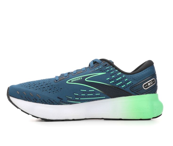 The Glycerin 20 neutral cushioned running shoes are the final word on comfort thanks to the DNA LOFT v3 cushioning, an updated, improved fit and silky smooth transitions. Soft cushioning, Road running, Smooth transitions, Lace up closure for a se | Men's Brooks Glycerin 20 Running Shoes in Blue/Black/Spring Size 8.5 Green Synthetic Running Shoes With Arch Support, Blue Running Shoes With Ortholite Insole For Errands, Blue Running Shoes With Air Cushioning For Light Exercise, Green Running Shoes With Arch Support, Green Casual Sneakers With Arch Support, Blue Running Shoes With Gel Cushioning For Light Exercise, Blue Running Shoes With Gel Cushioning For Light Sports, Green Running Shoes With Gel Cushioning For Light Sports, Green Running Shoes With Air Cushioning