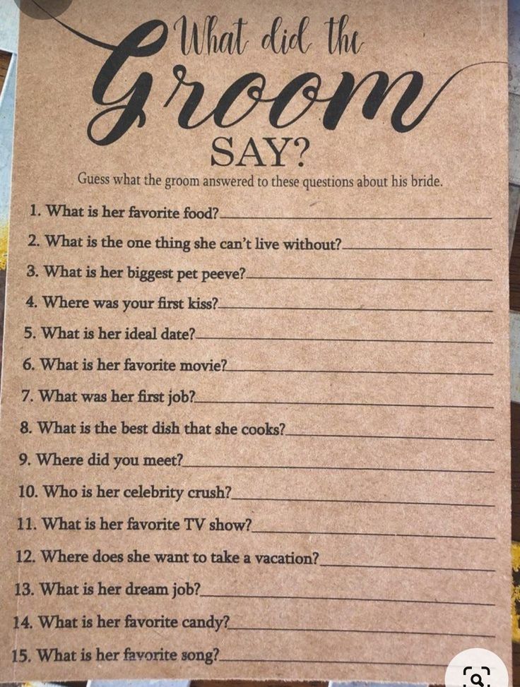 what did the groom say? on a brown paper with sunflowers in the background