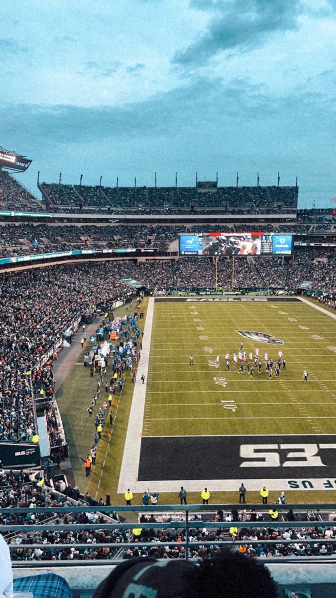 a football stadium filled with lots of people