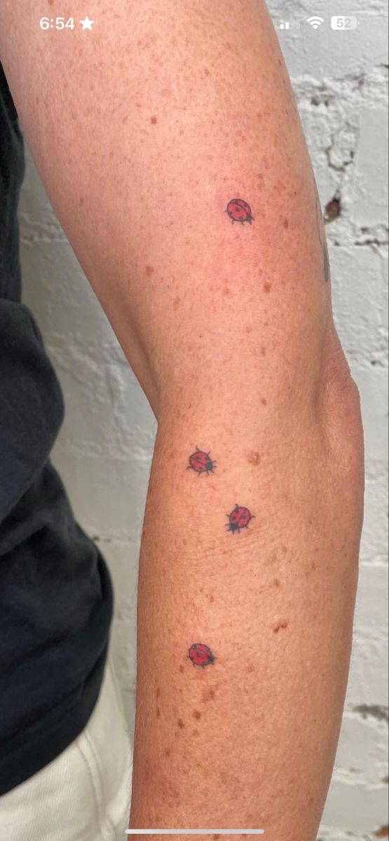 Bug Tattoo Ideas For Women, Ladybug Hand Tattoo, Lil Tattoo, Ladybug Tattoo, Leopard Tattoos, Lady Bug Tattoo, Funky Tattoos, Bug Tattoo, Cute Little Tattoos