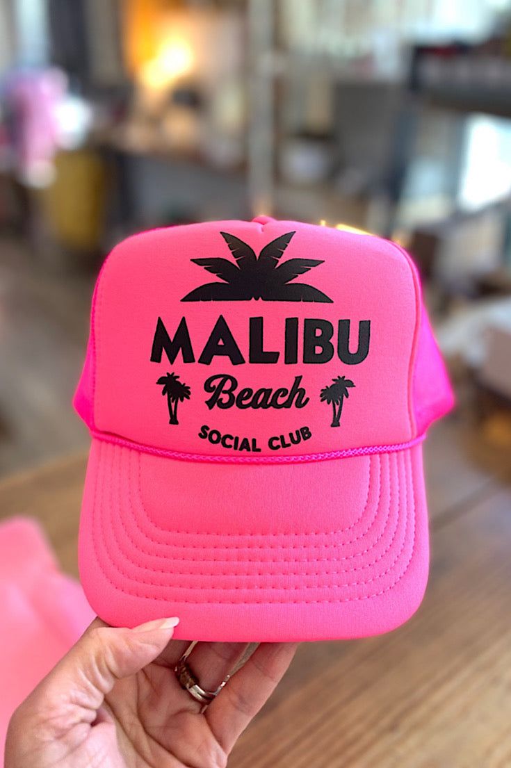 It's the color for us! Bright neon pink and perfect for the pool or lake or any summer shenanigans. Foam front with screen print design. Mesh back and adjustable snapback closure. One size fits most. Fun Summer Baseball Cap With Flat Bill, Casual Pink Snapback Hat For Vacation, Pink Flat Brim Baseball Cap For Summer, Pink Casual Trucker Hat For Vacation, Summer Outdoor Trucker Hat With Flat Bill, Pink Summer Baseball Cap With Flat Brim, Fun Snapback Hat With Curved Brim For Beach, Fun Curved Brim Snapback Hat For Beach, Pink Curved Brim Hat For Vacation