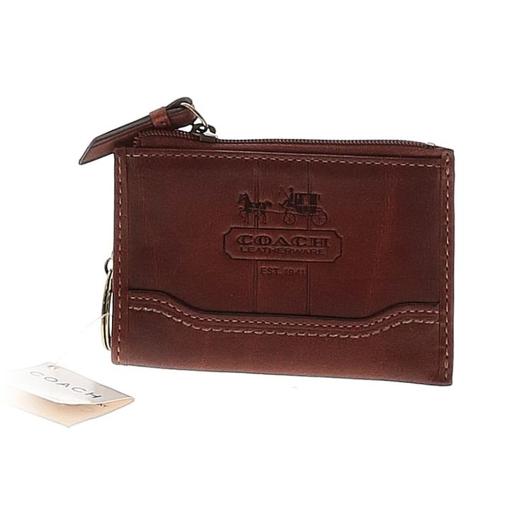 Small Id Holder/Change Purse 1 Card Slot On Back 4.5 In L X 3 In H Opens To 3 In W On Left Side Classic Brown Coach Card Holder, Classic Coach Coin Purse With Coin Pocket, Brown Coach Wallet With Interior Key Chain Holder, Classic Coach Coin Purse, Classic Coach Coin Purse For Everyday Use, Classic Coach Leather Coin Purse, Elegant Coach Leather Card Holder, Coach Leather Coin Purse With Coin Pocket, Elegant Brown Coach Coin Purse