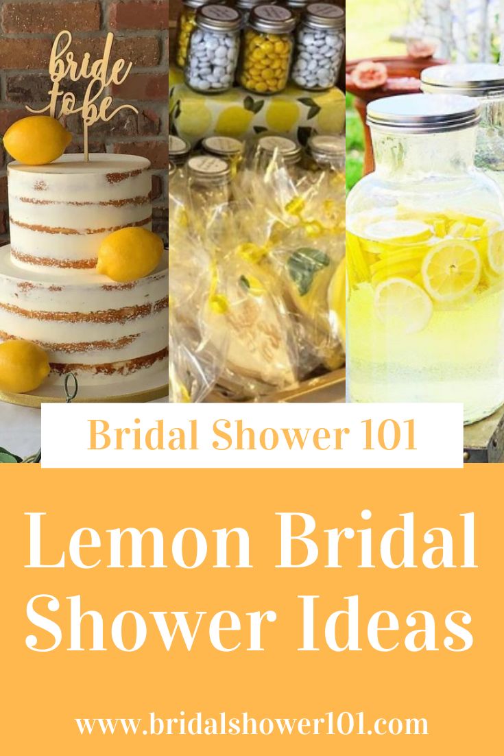 lemon bridal shower ideas with text overlay