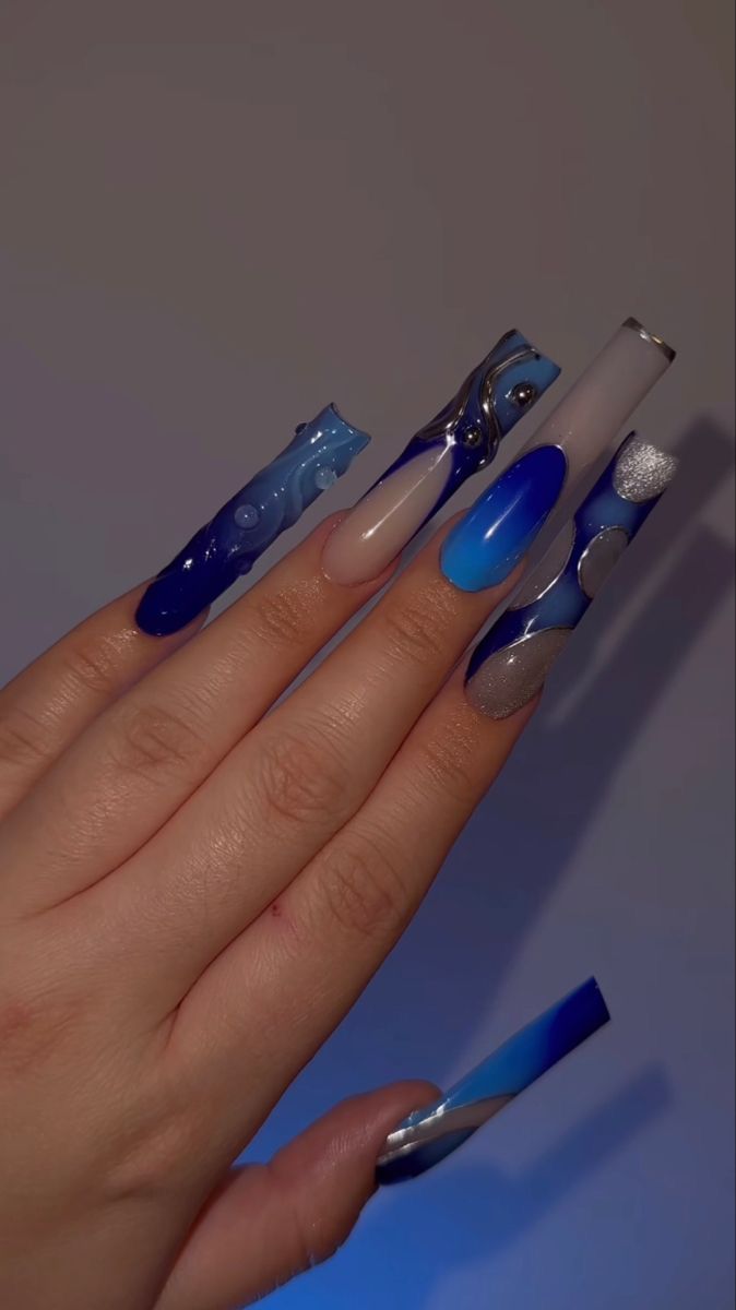 Heavenly Nails, Long Acrylic Nail, Nail Tek, Tapered Square Nails, Acrylic Toe Nails, Airbrush Nails, Long Acrylic Nail Designs, Ombre Acrylic Nails, Acrylic Nail Ideas