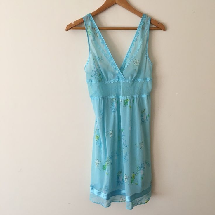 Beautiful Victoria’s Secret Slip Dress Lace Details Baby Blue Color Adjustable Shoulder Straps Excellent New Condition With Tags Size M Fitted Blue V-neck Nightgown, Light Blue V-neck Sleepwear For Spring, Blue V-neck Nightgown For The Beach, Blue Spring Sleep Dress, Sheer V-neck Summer Nightgown, Light Blue V-neck Sleepwear For Summer, Blue Spring Vacation Nightgown, Sheer Fitted Nightgown For Spring, Blue Sheer Sleep Dresses