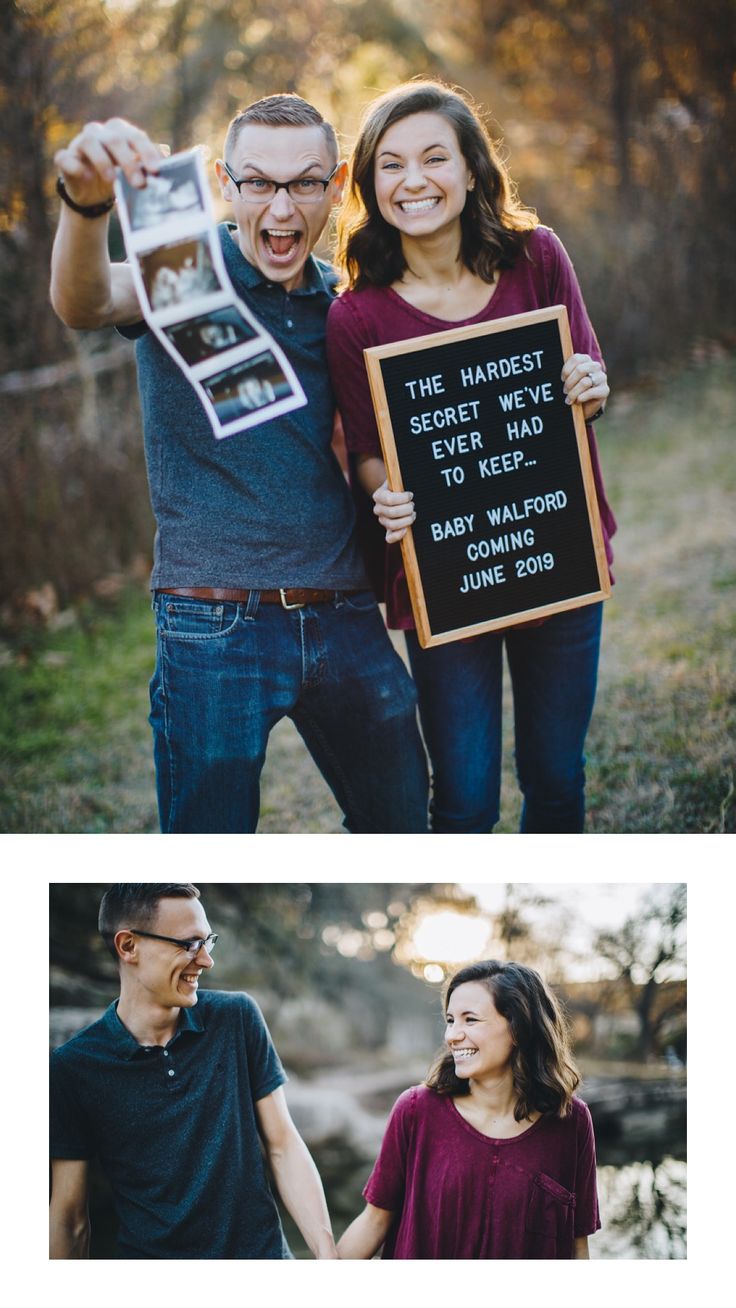 a couple holding up a sign that says the harvest we've ever been