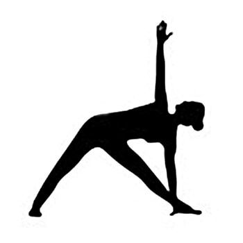 the silhouette of a woman doing yoga poses