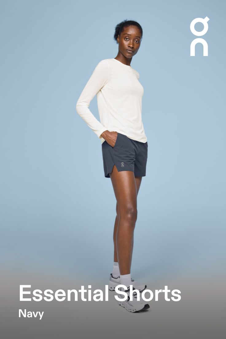 Free your mind, and your stride. These training shorts pair a breathable inner liner with secure pockets for pure freedom of movement | On Women's Essential Shorts in Navy, Size: Medium. Running, everyday training, versatile Running, Road Running, Workout, Travel. Performance Running | Polyester/Mesh/Polyamide Essential Shorts, Exercise Shorts, Running Everyday, Workout Shorts Women, Free Your Mind, Running Workout, Training Shorts, Women Essentials, Road Running