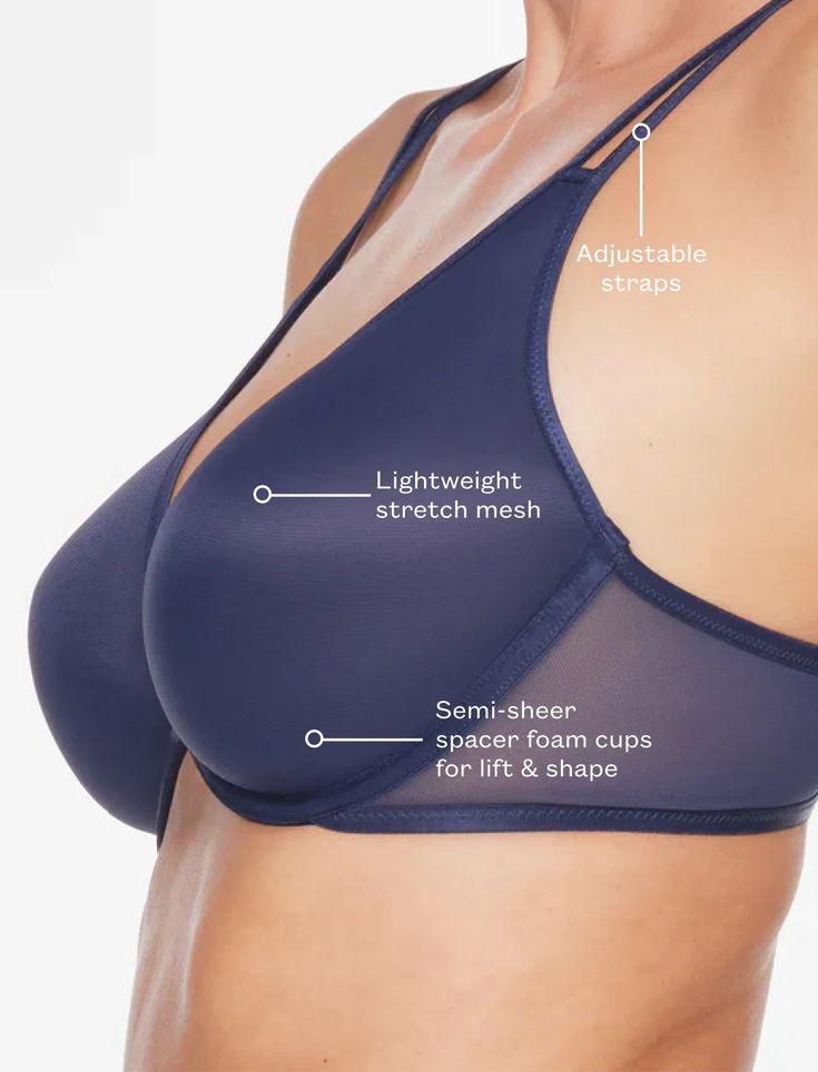 Our plunge Bare Mesh bra is a sheer bra with support & smooth under clothes. See through bra with semi-sheer foam cups. Bra Size Calculator, Sheer Bra, Mesh Bra, Foam Cups, Wireless Bra, Plunge Bra, T Shirt Bra, Natural Shapes, Bra Sizes